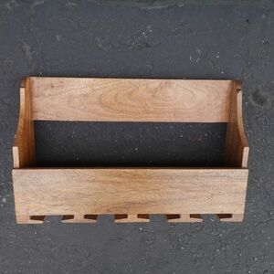 Vintage Wood Wine Glass & Bottle Rack Wall Mounted Decor Kitchen Bar Party Host